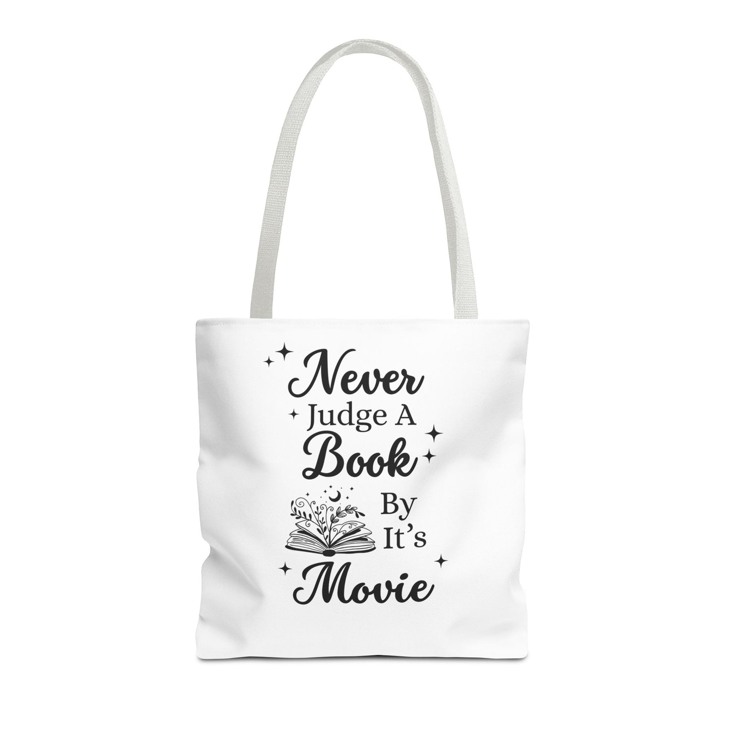 Never Judge a Book Tote Bag
