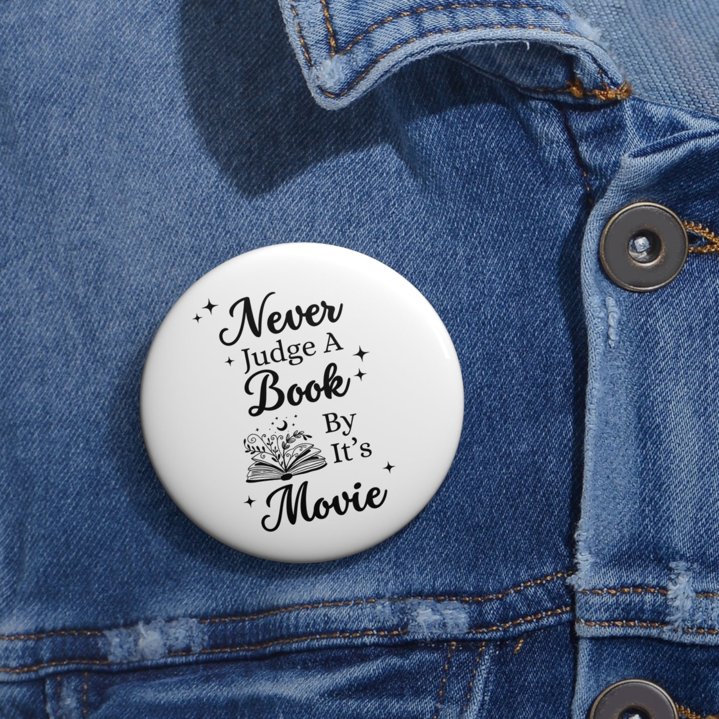 Never Judge a Book Pin