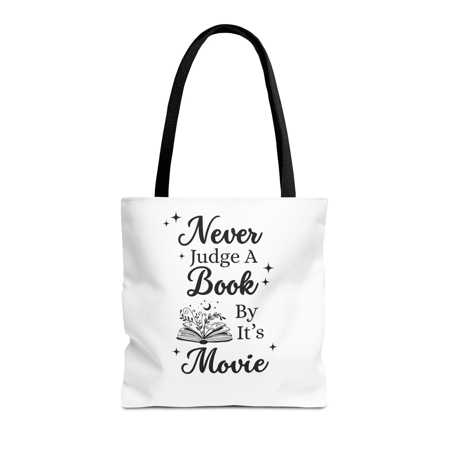Never Judge a Book Tote Bag