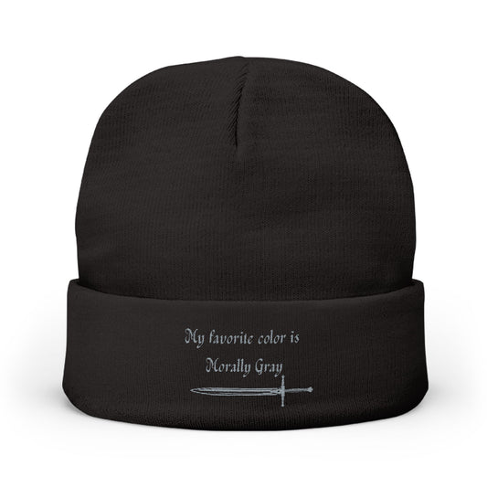 Morally Gray Knit Beanie